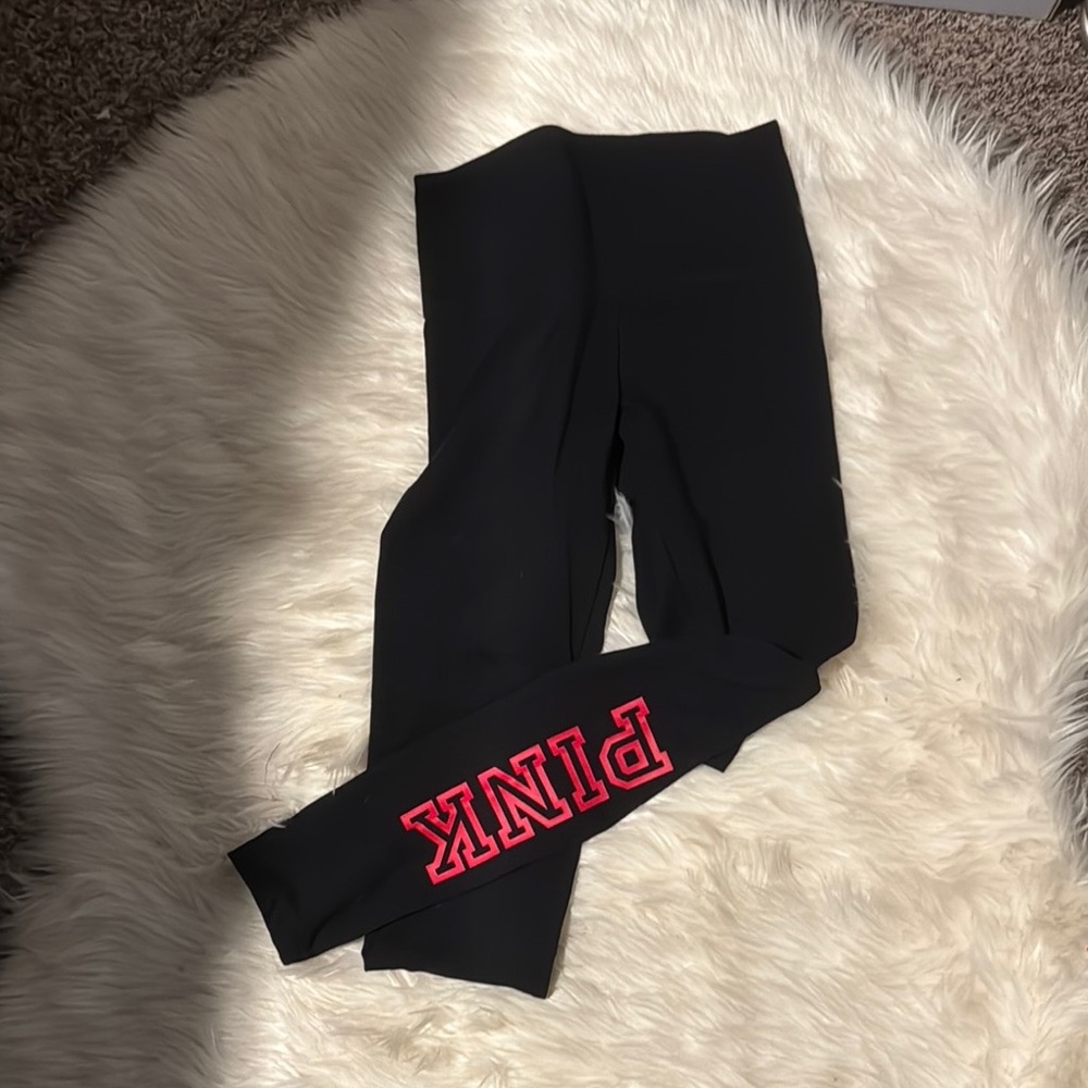 PINK Victoria's Secret Black Leggings with Matte Finish